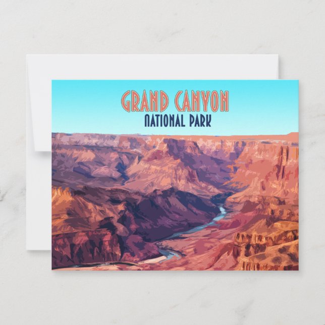Grand Canyon National Park Arizona Flat Card (Front)