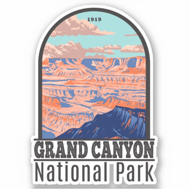 Grand Canyon National Park Arizona Retro (Front)