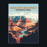 Grand Canyon National Park Arizona Retro  Postcard<br><div class="desc">Display the Colorado River cutting through the mountainous desert landscape of Grand Canyon National Park in Arizona.</div>