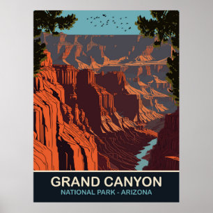 Grand Canyon, National Park, Arizona, Travel Poster