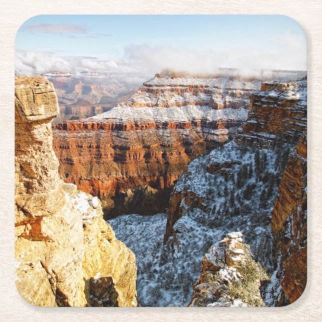 Grand Canyon National Park, Arizona, USA Square Paper Coaster (Front)