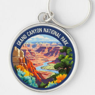 Grand Canyon National Park Arizona Vintage Art Key Ring