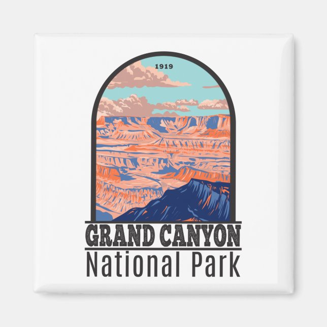  Grand Canyon National Park Arizona Vintage  Magnet (Front)