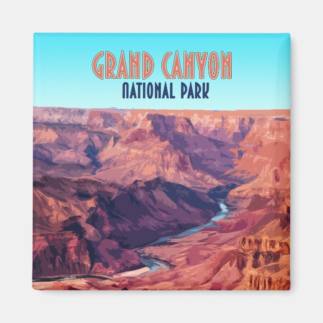 Grand Canyon National Park Arizona Vintage Magnet (Front)