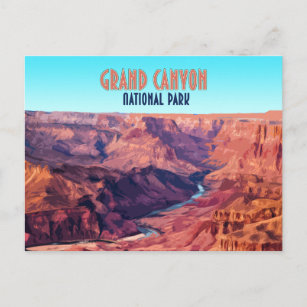 Grand Canyon National Park Arizona Vintage Postcard