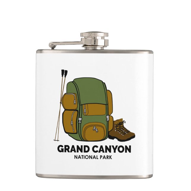 Grand Canyon National Park Backpack Hip Flask (Front)
