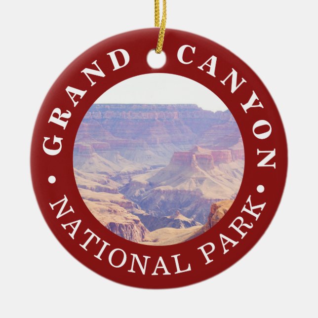 Grand Canyon National Park Ceramic Tree Decoration (Front)