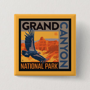 Grand Canyon National Park Condors 15 Cm Square Badge
