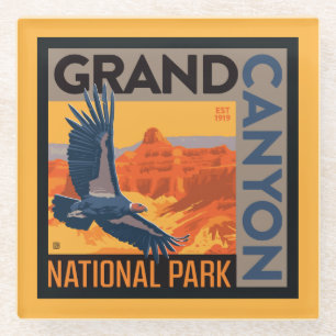 Grand Canyon National Park   Condors Glass Coaster