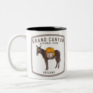 Grand Canyon National Park Donkey Two-Tone Coffee Mug