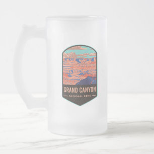 Grand Canyon National Park Frosted Glass Beer Mug