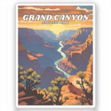 Grand Canyon National Park illustration retro