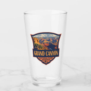 Grand Canyon National Park Illustration Travel Art Glass