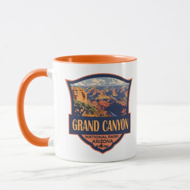Grand Canyon National Park Illustration Travel Art Mug (Left)