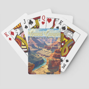 Grand Canyon National Park Illustration Travel Art Playing Cards
