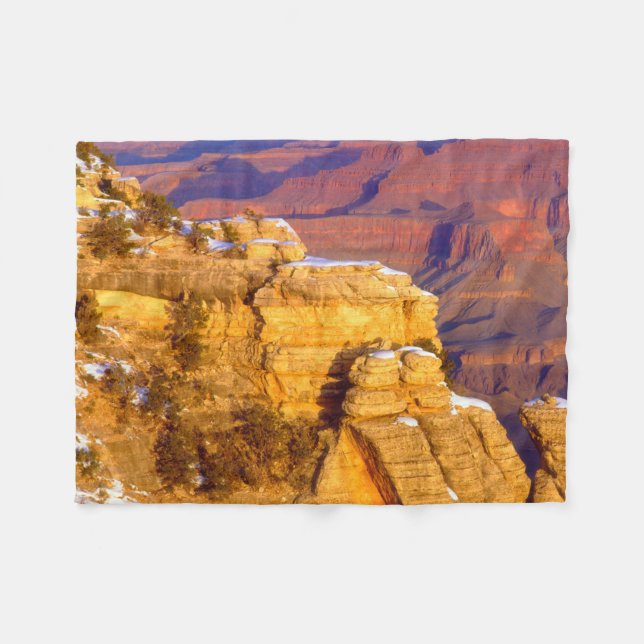Grand Canyon National Park in Winter Fleece Blanket (Front (Horizontal))