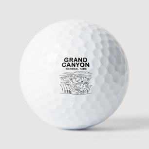 Grand Canyon National Park Line Art Golf Balls