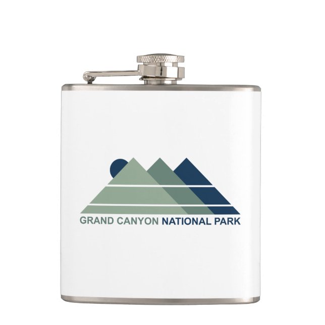 Grand Canyon National Park Mountain Sun Hip Flask (Front)
