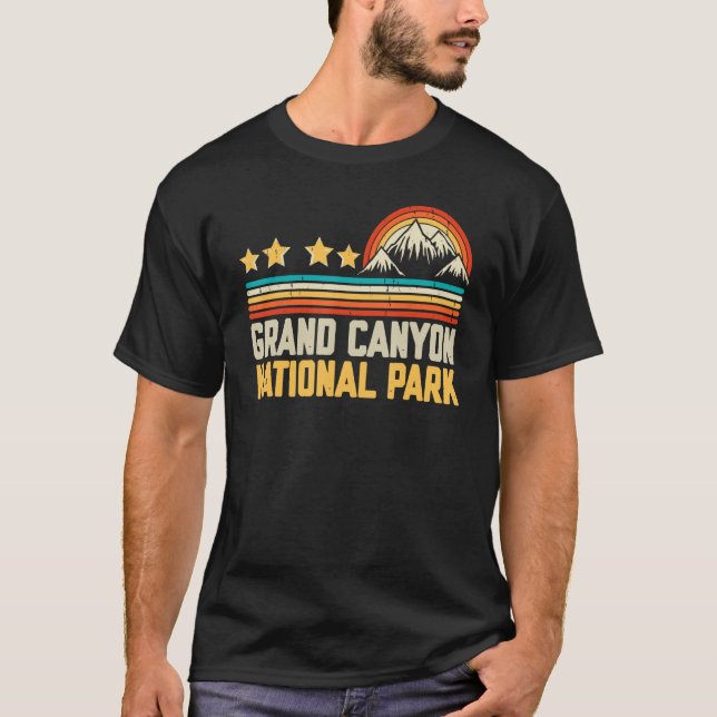 Grand Canyon National Park Mountain Trees Camping  T-Shirt (Front)