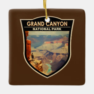 Grand Canyon National Park Oil Painting Art Travel Ceramic Ornament