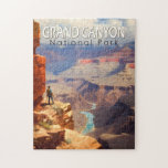 Grand Canyon National Park Oil Painting Art Travel Jigsaw Puzzle<br><div class="desc">Grand Canyon vector artwork design. The park is home to much of the immense Grand Canyon,  with its layered bands of red rock revealing millions of years of geological history.</div>