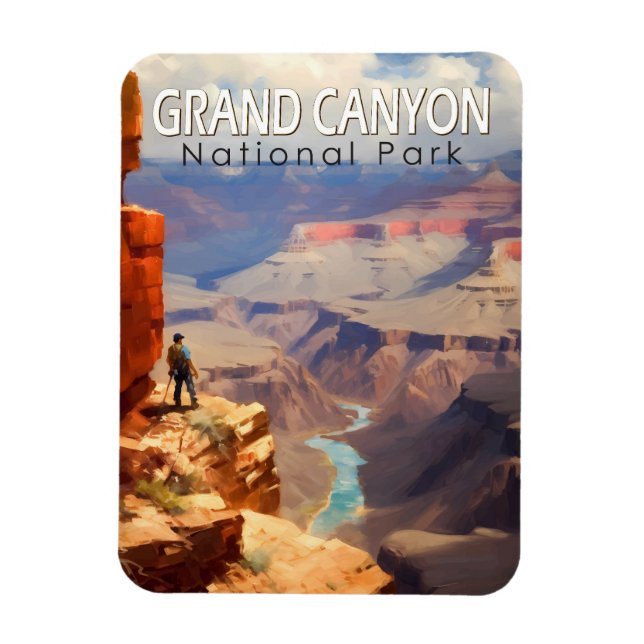 Grand Canyon National Park Oil Painting Art Travel Magnet (Vertical)