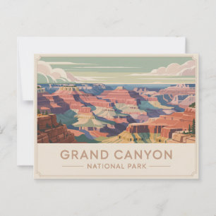 Grand Canyon National Park Postcard Vintage