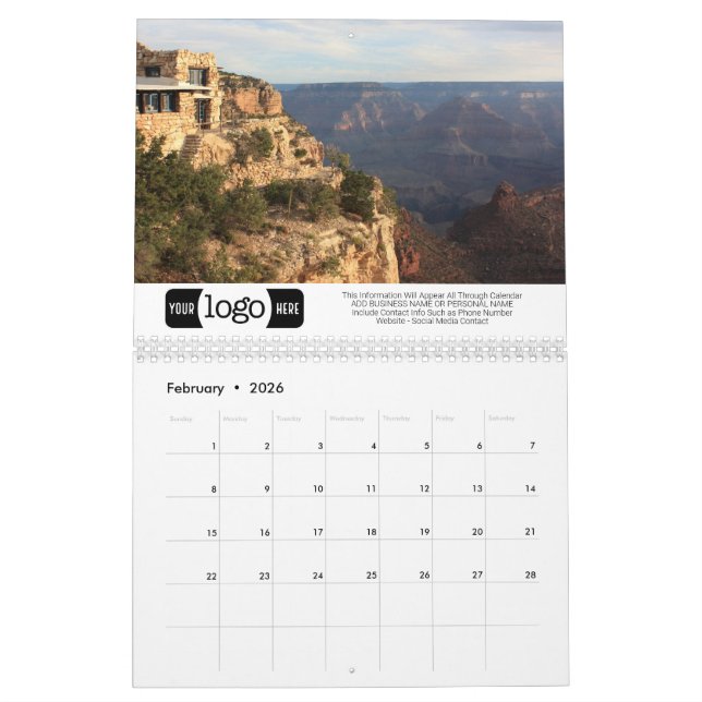 Grand Canyon National Park - Promotional Calendar (Feb 2026)