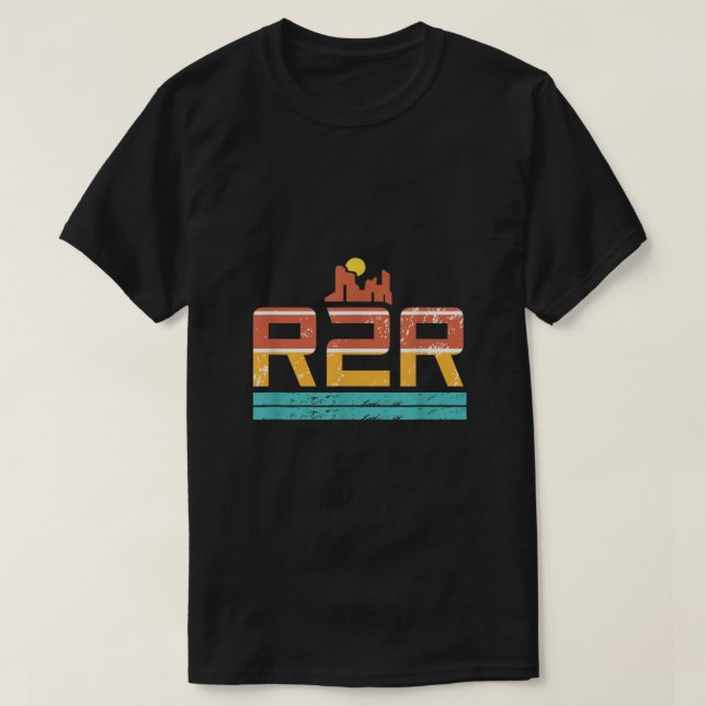 Grand Canyon National Park R2R2R Rim To R2R Hiking T-Shirt (Design Front)