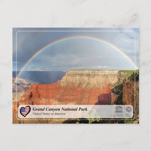 Grand Canyon National Park - Rainbow Postcard (Front)