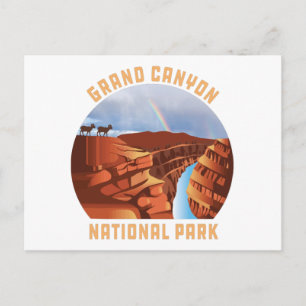Grand Canyon National Park retro North rim Arizona Postcard