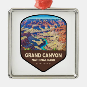 Grand Canyon National Park Shield Metal Tree Decoration