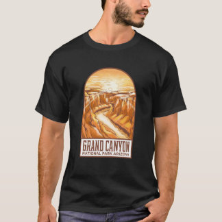 Grand Canyon National Park Skyline Silhouette Outl T-Shirt