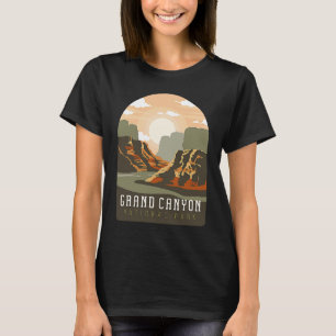Grand Canyon National Park Skyline Silhouette Outl T-Shirt