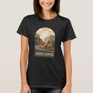 Grand Canyon National Park Skyline Silhouette Outl T-Shirt