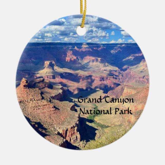 Grand Canyon National Park South Rim Ceramic Tree Decoration (Front)