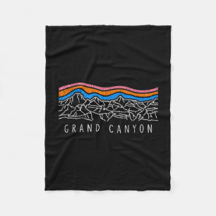 Grand canyon national park souvenir retro camping fleece blanket