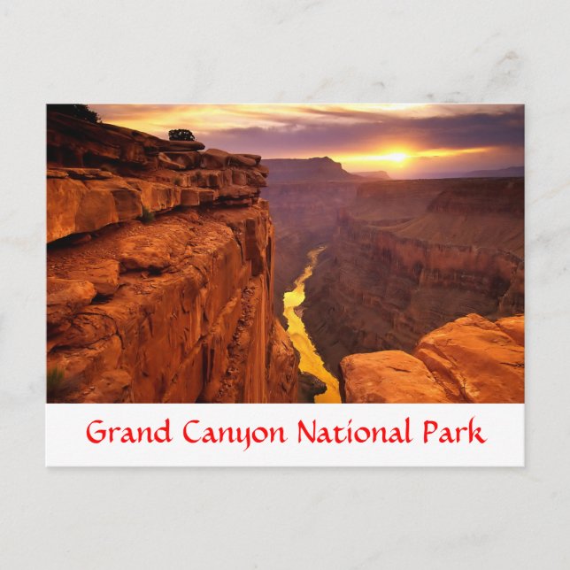 Grand Canyon National Park Sunset Arizona Postcard (Front)