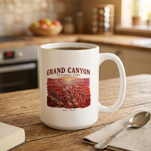 Grand Canyon National Park Sunset Vintage Travel Coffee Mug