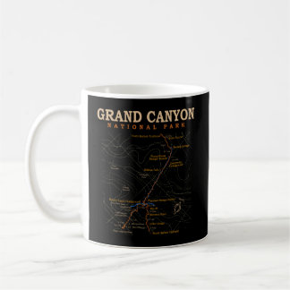 Grand Canyon National Park Trail Map Coffee Mug