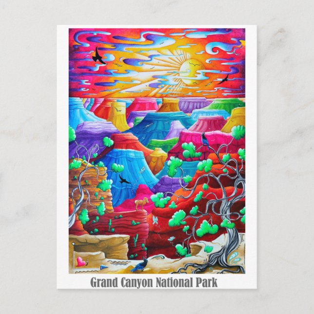 Grand Canyon National Park Travel Art Postcard (Front)