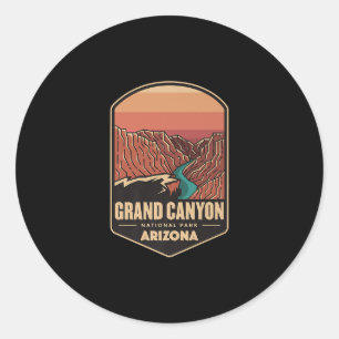 Grand Canyon National Park Travel Hiking Logo Classic Round Sticker