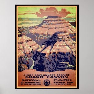 Grand Canyon National Park Vintage Poster