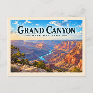 Grand Canyon National Park Vintage Scenic Travel Postcard