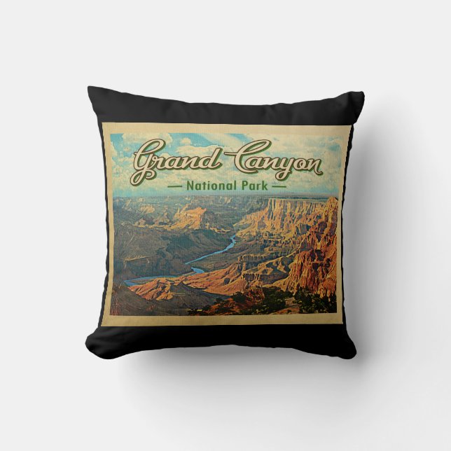Grand Canyon National Park Vintage Travel Cushion (Front)