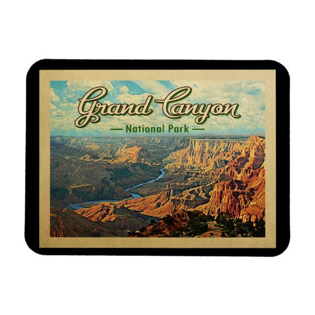Grand Canyon National Park Vintage Travel Magnet (Horizontal)