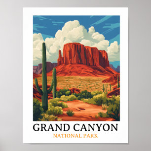 Grand Canyon National Park Vintage Travel Poster