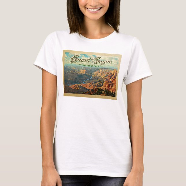 Grand Canyon National Park Vintage Travel T-Shirt (Front)