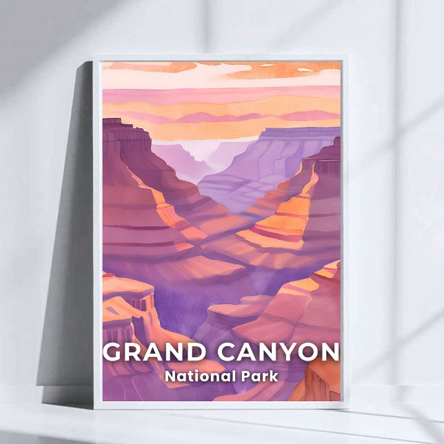 Grand Canyon National Park Watercolor Travel Art Poster (Creator Uploaded)