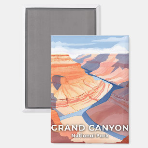 Grand Canyon National Park Watercolor Travel Magnet